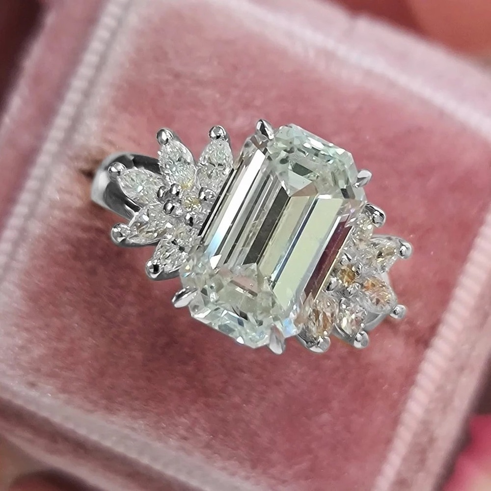 New Women’s 925 Silver Beautiful Diamond Engagement Ring - Picture 2 of 6